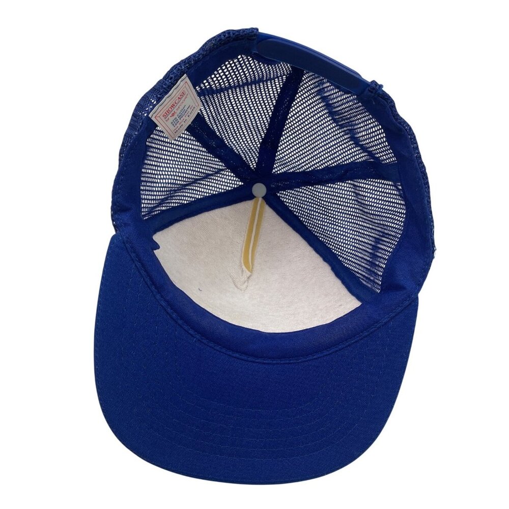 Vintage White & Blue Valvoline Mesh Snapback Trucker Hat Cap Adjustable - Picture 8 of 9
